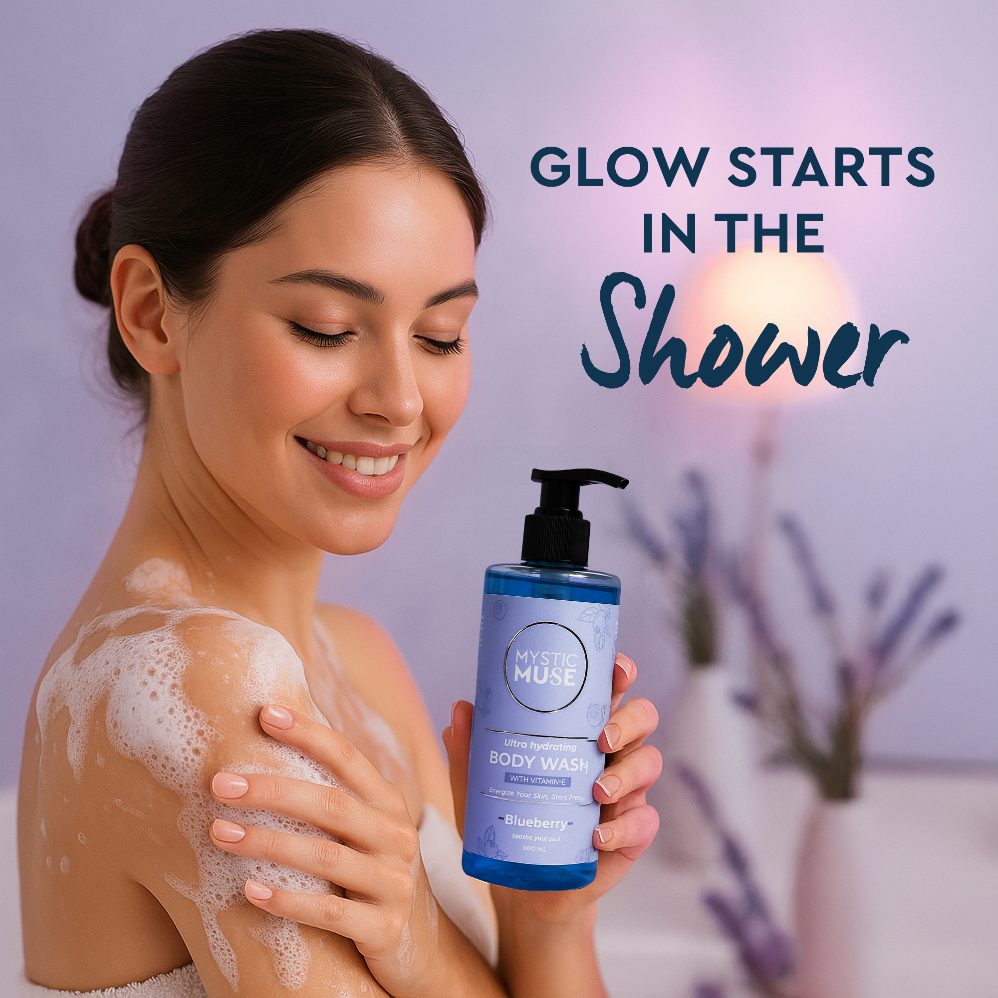 Body Wash Shower Gel Blueberry 300ml - Image 5